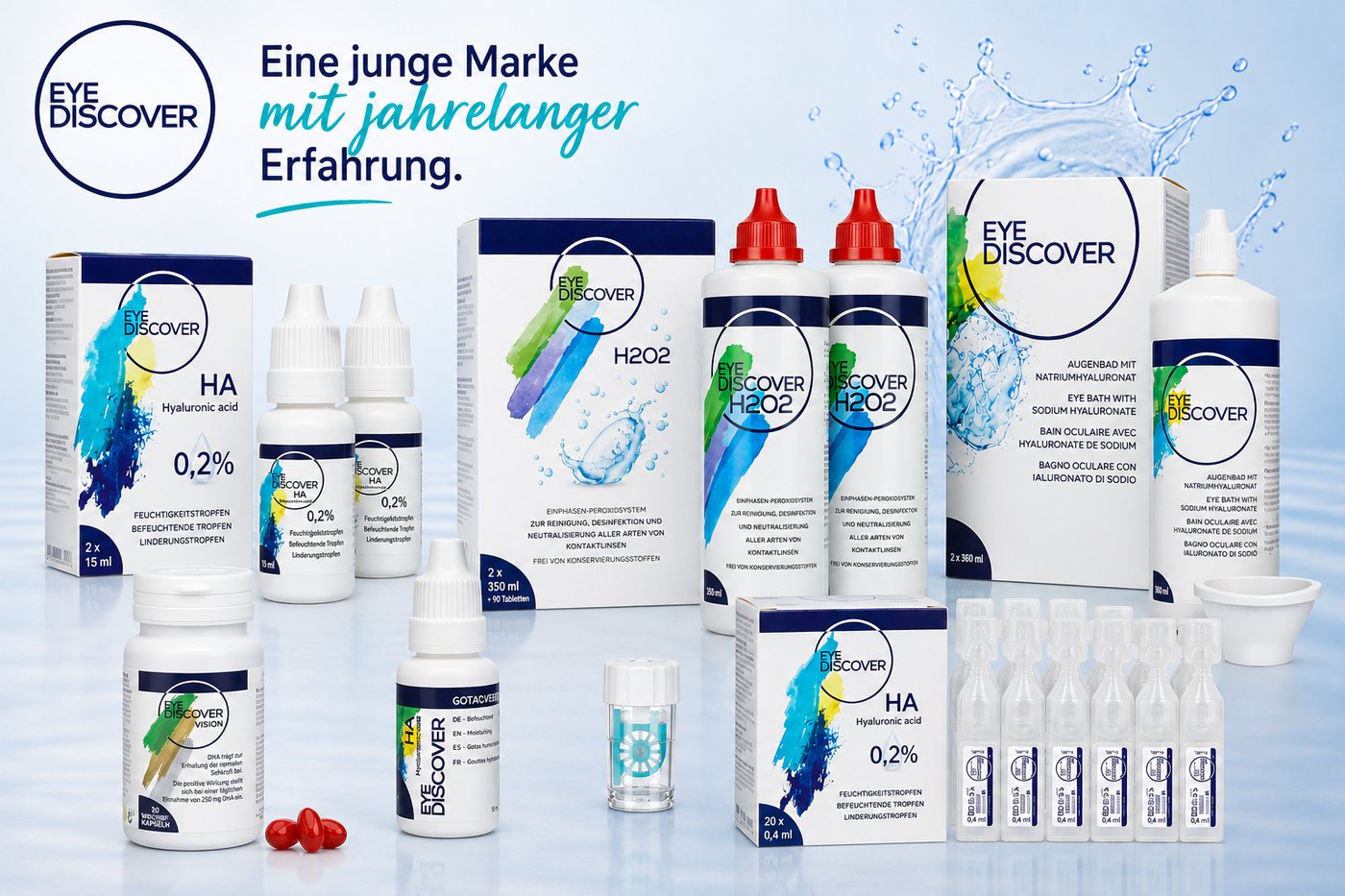 EYE DISCOVER Sortiment für die tägliche Augenpflege