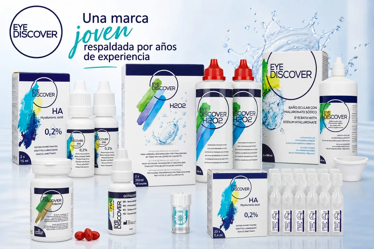 Gama de productos EYE DISCOVER para el cuidado diario de los ojos